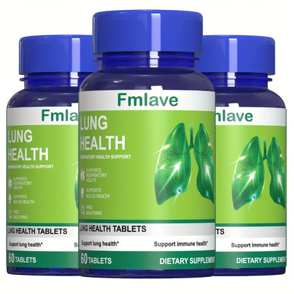 Herbal Lung Cleanse Supplement 60 Tablets, Respiratory Health Support, Breathing Comfort, Mucus Clearance & Immune Boost