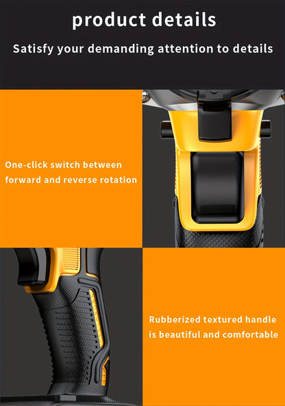 Power Tools YUNXI 21V Brushless Cordless Impact Wrench Kit with 4000mAh Battery and Configurable Accessories