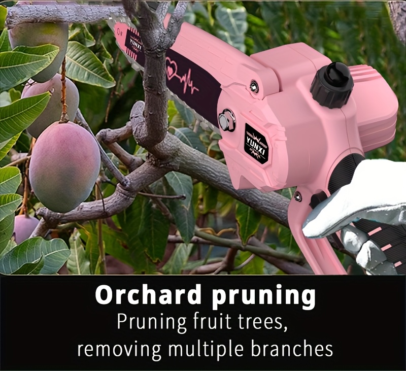 Cordless Electric Pruning Saw Handheld Mini Chainsaw Wireless Portable Tree Branch Cutter with Safety for Garden, Patio and Yard Use