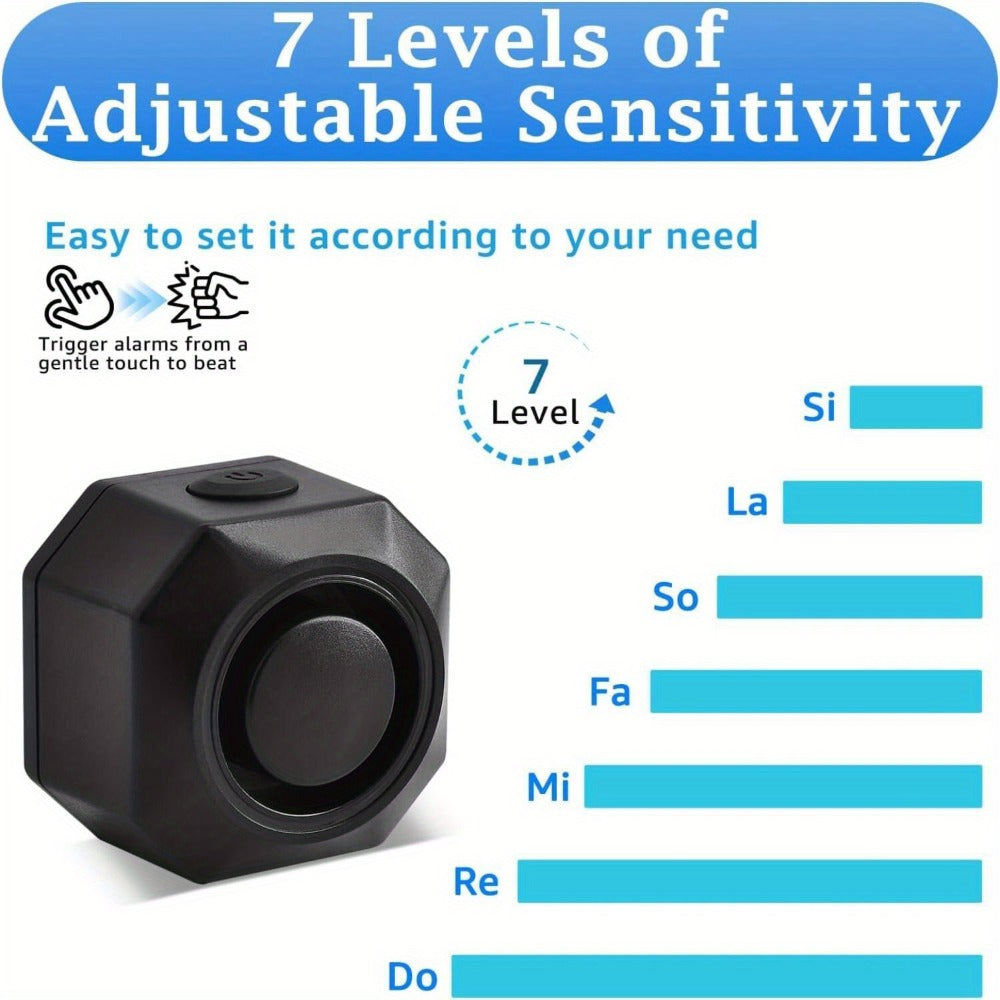 Bike Alarm Anti-Theft 110dB – USB Rechargeable Bicycle Alarm with Wireless Remote, Vibration Motion Sensor & 3 Volume Levels for Bicycle