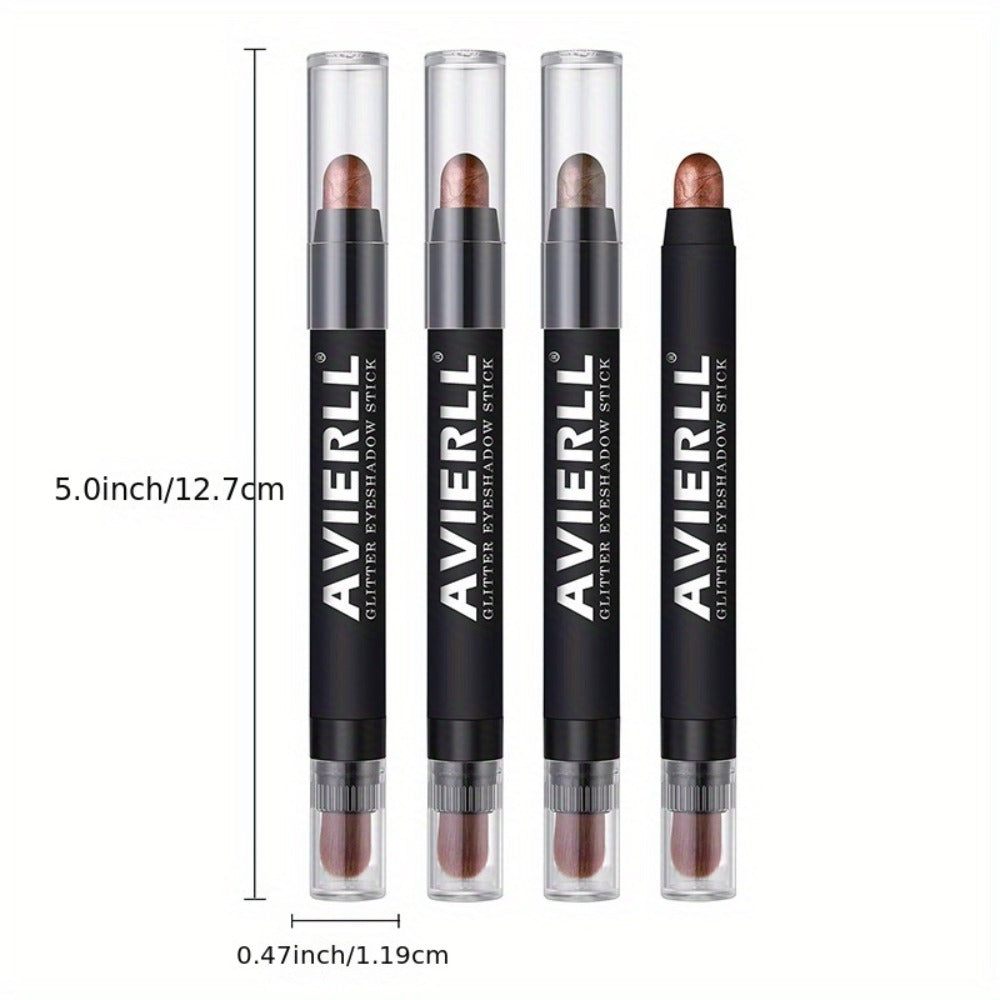 Waterproof Eyeshadow Stick Set 8 Piece, Shimmer, Pearlescent & Matte Eye Shadow Pencils, Creamy Blendable Formula