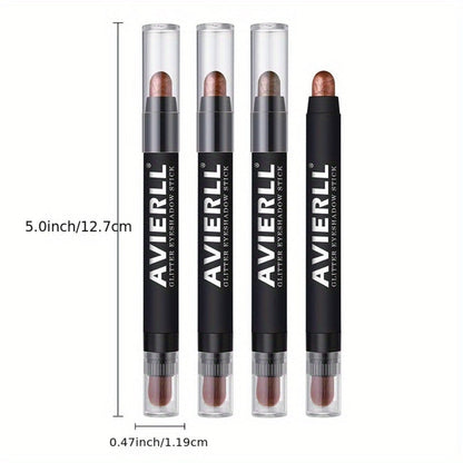 Waterproof Eyeshadow Stick Set 8 Piece, Shimmer, Pearlescent & Matte Eye Shadow Pencils, Creamy Blendable Formula