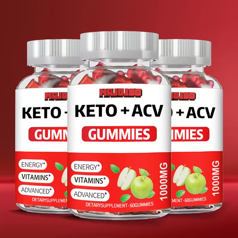 Apple Cider Vinegar Gummies with Pomegranate, Beet Juice & B12, Vegan Keto ACV Gummies for Weight Management