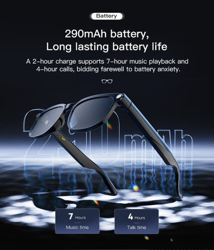 Smart Glasses 8MP Wide-Angle Camera Eyewear with 4K Recording, 4GB Storage and 163-Language Translation
