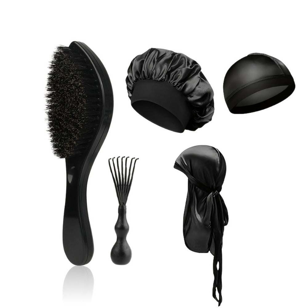 360 Wave Brush for Men with Heavy-Duty Nylon Bristles & Non-Slip ABS Handle – Professional Wave Training, Curl Defining & Updo Styling Tool