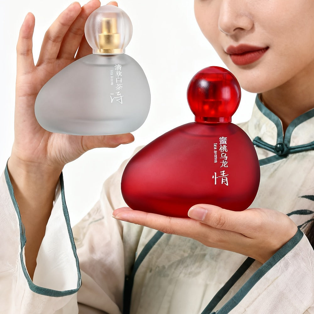 Eau de Toilette Four-Color Fragrance Bottle Selection for Women in Red, Orange, White and Green Styles