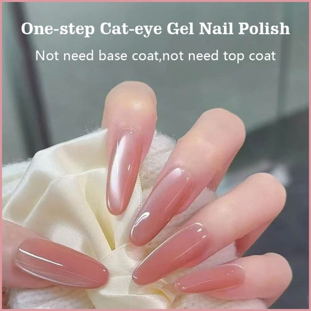 Magnetic Cat Eye Gel Nail Polish Pen 3-in-1 All-in-One Base Coat Color Top Coat – Ultra-Bright High-Saturation Polygel