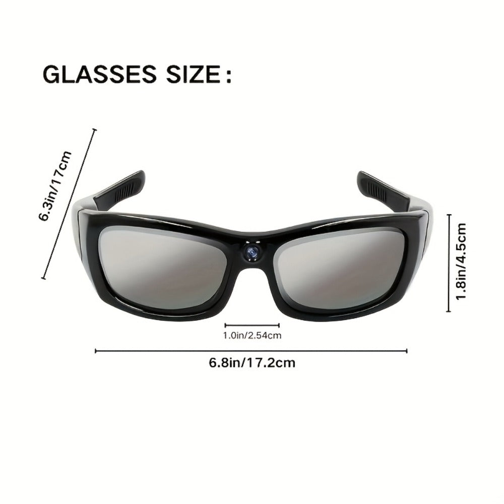Smart Glasses Camera 1080P HD Video Recording, Built-in 32GB, Music Playback & Phone Call, Wearable Action Camera Sunglasses