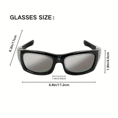 Smart Glasses Camera 1080P HD Video Recording, Built-in 32GB, Music Playback & Phone Call, Wearable Action Camera Sunglasses