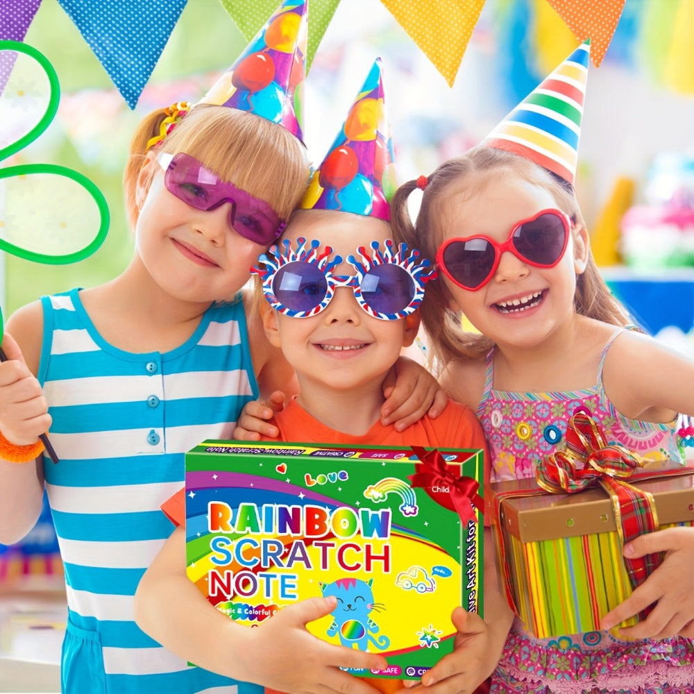 Scratch Art Notebooks 48 Pack Rainbow Scratch Paper Party Favors for Kids Birthday Gifts for Parties, Celebrations and Guest Favors