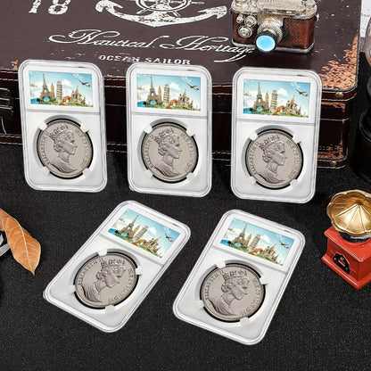Coin Slab Display Holder 10 Pack 31mm Scratch-Resistant Transparent – Protective Cases for JFK Half Dollar Morgan Silver Dollar