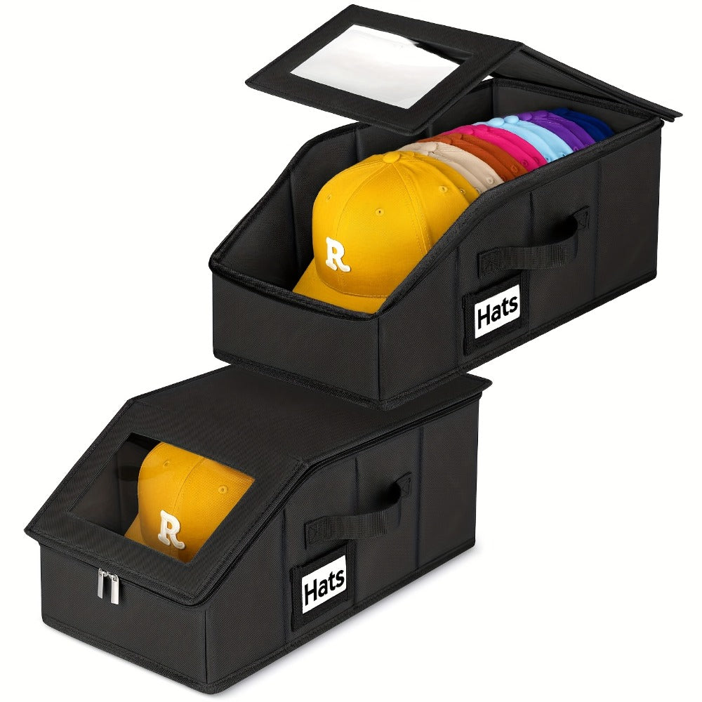 Hat Storage Box for Baseball Caps – Stackable Cap Organizer for Closet, Holds Up to 30 Caps, Freestanding Hat Boxes for Women & Men | 1pc