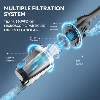 Cordless Stick Vacuum 30KPa 600W Motor 68oz Bagless Upright Vacuum Cleaner for House Car Hard Floor Carpet Pet Hair Multi-Color