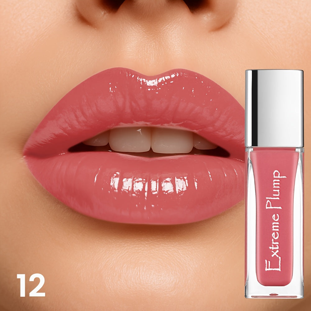 Lip Gloss for Women, Water Gloss Non-Sticky Formula, Sheer Nude Pink Shimmer Tint, Sweatproof Smooth Comfortable Wear