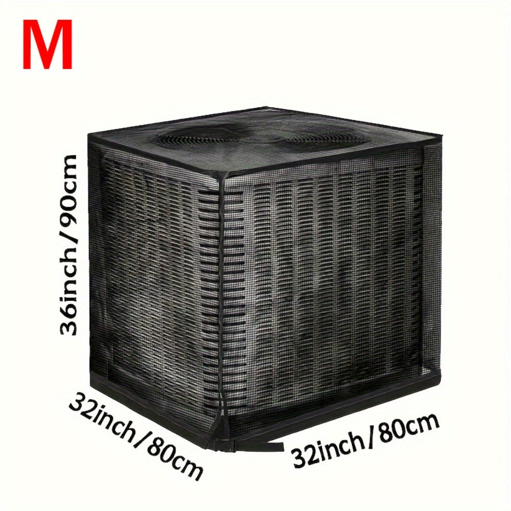 Outdoor AC Unit Cover Heavy Duty Waterproof Central Air Conditioner Cover with Mesh Vent Adjustable Straps UV Rain Snow Debris Bug Leaf