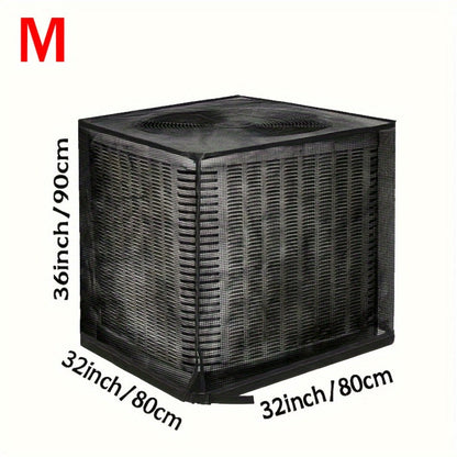 Outdoor AC Unit Cover Heavy Duty Waterproof Central Air Conditioner Cover with Mesh Vent Adjustable Straps UV Rain Snow Debris Bug Leaf
