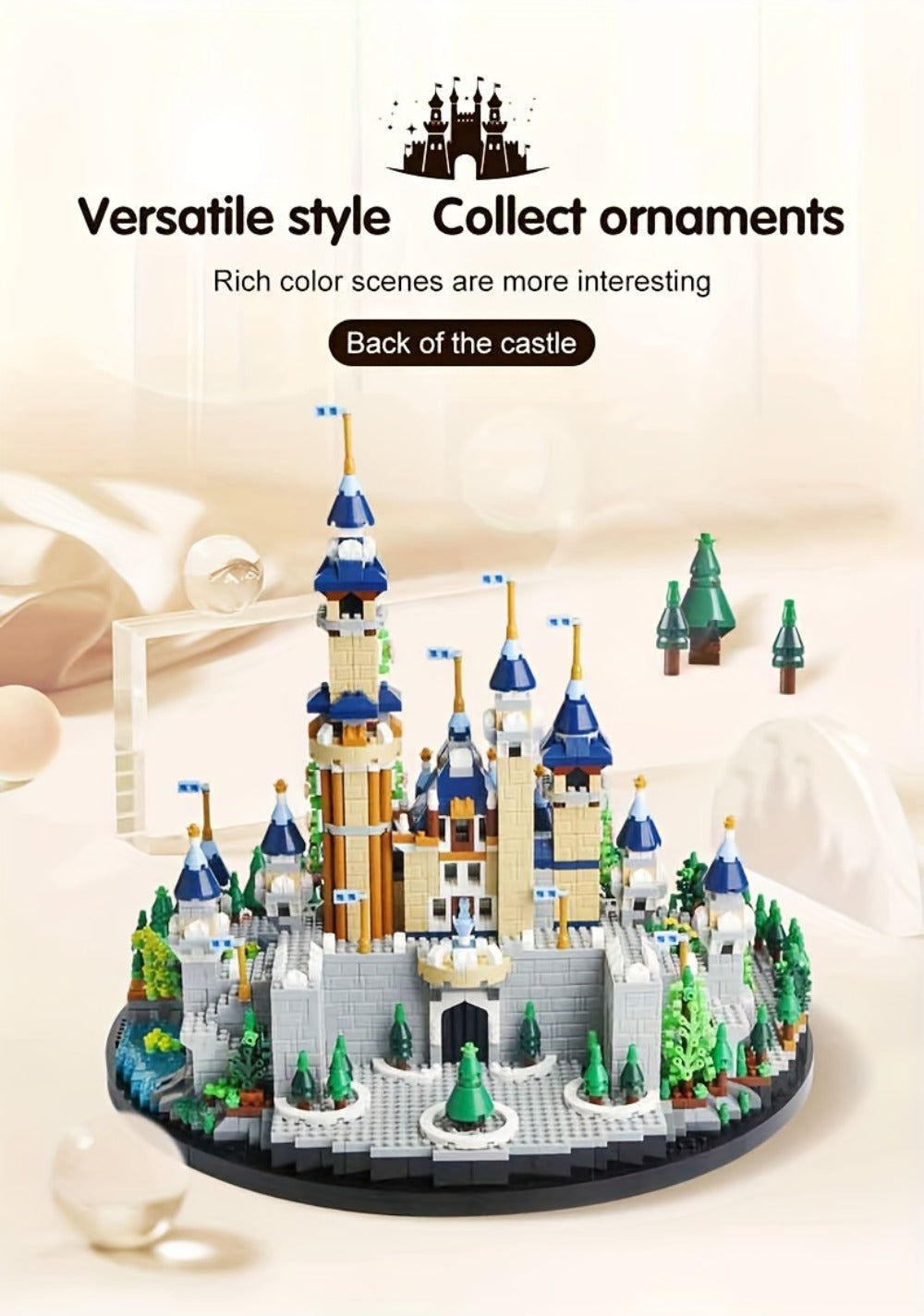 3600PCS Princess Castle Building Blocks Fairytale Palace STEM Micro Brick Architecture Kit for Girls Ages 8+