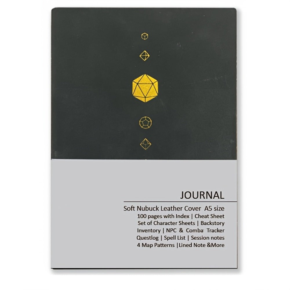 DnD Campaign Journal for D&D 5e & 5R Players, RPG Notebook with Character Sheets, Spell Tracker, Quest Log