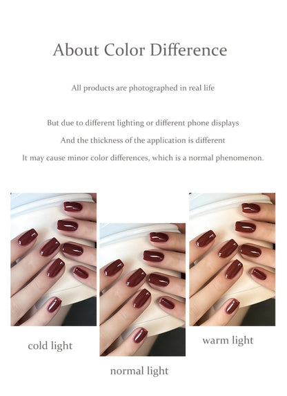 Gel Nail Polish MORDDA 9-Color Autumn Harvest Set with Solid Shades and Included LED Curing Pen for Nail Art