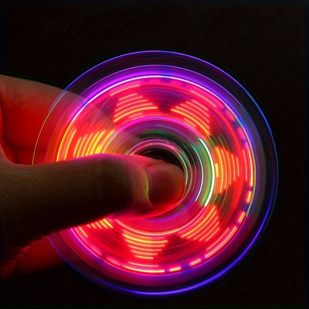 LED Spinning Top Fidget Toy 12 Pack Glow in the Dark Crystal Gyroscope with Vibrant Lights for Parties, Celebrations and Guest Favors
