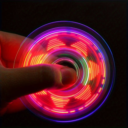 LED Spinning Top Fidget Toy 12 Pack Glow in the Dark Crystal Gyroscope with Vibrant Lights for Parties, Celebrations and Guest Favors