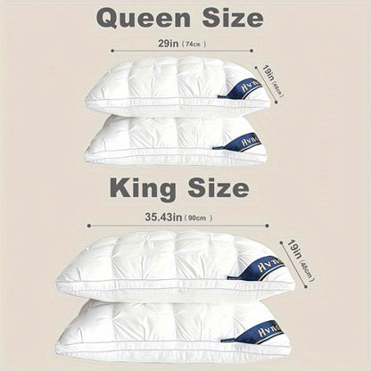 Hotel Quality Pillows 2-Pack, Luxury 5-Star Deep Sleep Neck Support, Non-Collapse Polyester Fill