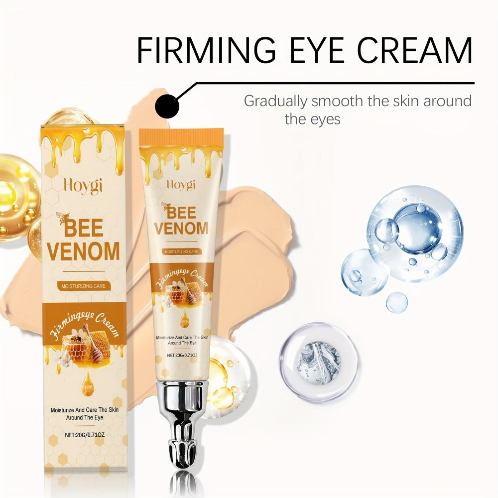 Bee Venom and Hyaluronic Acid Eye Cream Three-Pack in Coordinated Gold-and-White Cosmetic Tubes