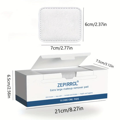 Makeup Remover Pads Disposable 100/200pcs – 3-Layer Thickened Cotton Squares for Face Cleansing, Skincare & Nail Polish Removal