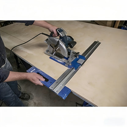Circular Saw Guide Rail Heavy Duty Metal Manual Precision Cutting Tool for DIY Woodworking Construction Straight Cut Guide No Electricity