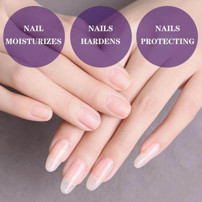 Base and Top Coat 2 in 1 Nail Polish 10ml with a Clear High Shine Finish for Home Manicures