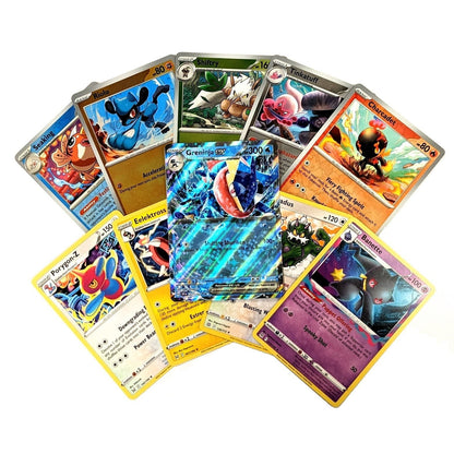 Pokemon-Labeled Trading Card Lot, 100 Illustrated Cards with Holographic and Standard Designs