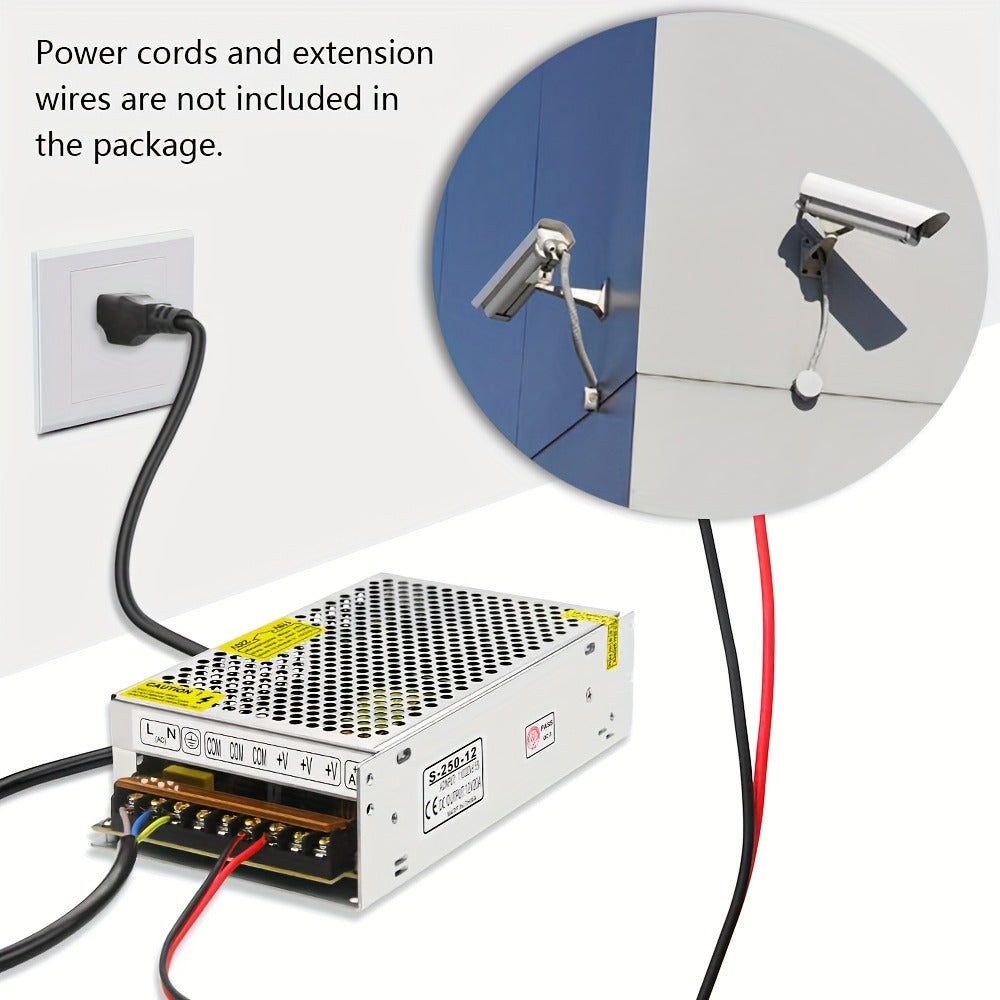 12V 20A 240W Switching Power Supply AC to DC Converter 110V 240V Input Regulated Adapter for Entryways, Bedrooms and Living Spaces