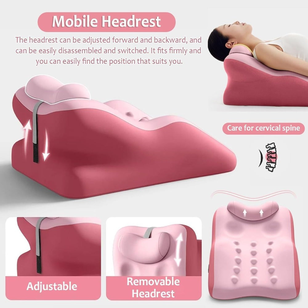Memory Foam Cervical Support Pillow – Ergonomic Side & Back Sleeper Pillow with Breathable Cover | Multi-Functional Neck & Lumbar Support