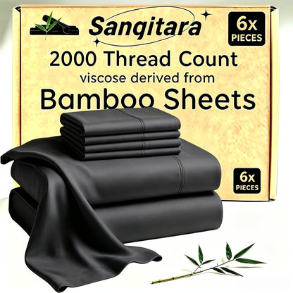 Cooling Fitted Sheet Bamboo Blend Ultra-Soft Deep Pocket Bed Sheet for Hot Sleepers Twin Full Queen King Size Machine Washable Breathable