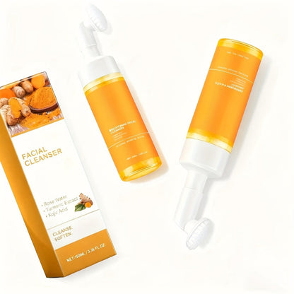Turmeric Kojic Acid Facial Cleanser 2pcs Set – Deep Cleansing Oil Control Pore Refining Brightening Face Wash for Women Men