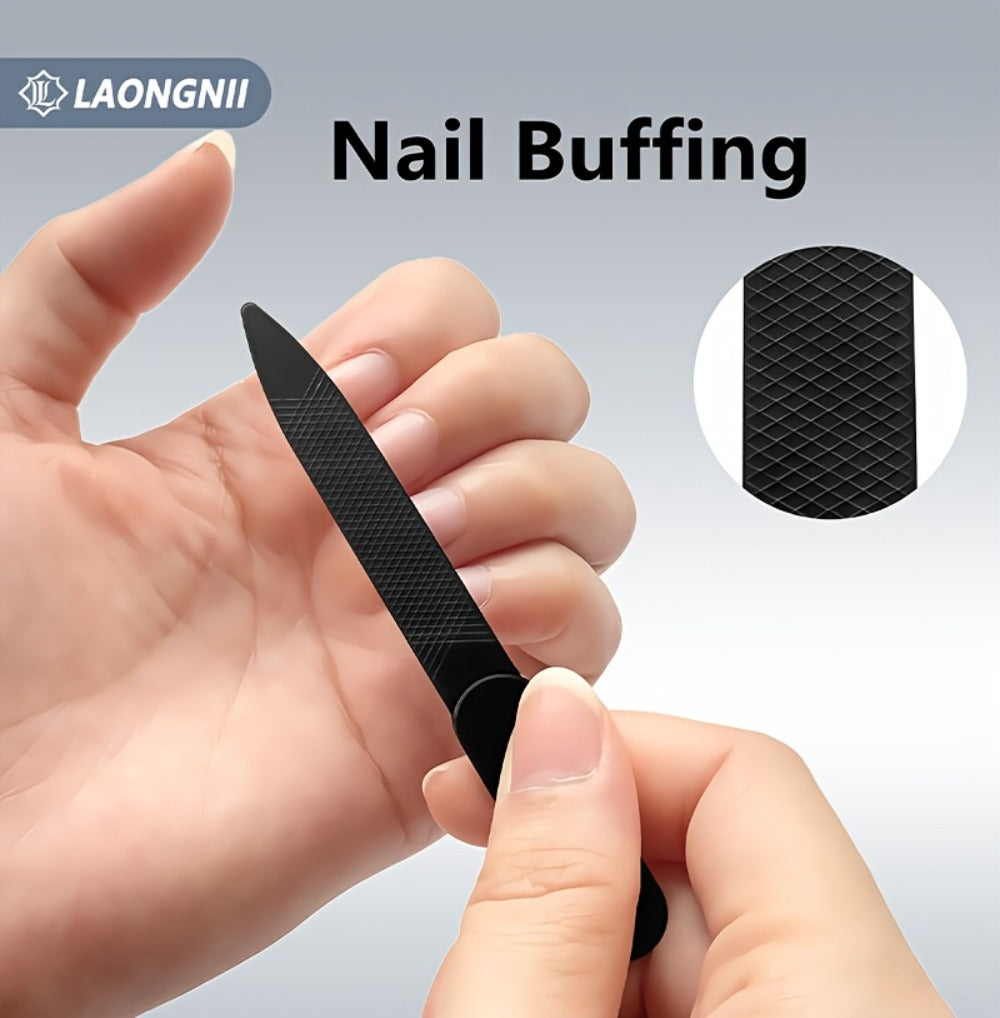 Seven-Piece Toenail Clipper Kit with Angled Nippers, Curved Blade Tool, Nail File and Lifter