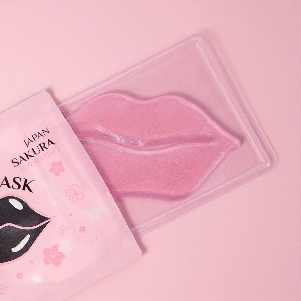 Sheet Mask Set 60 Pieces, Cherry Blossom Lip Masks, Snail Essence, Seaweed & Sleeping Masks with Glycerin