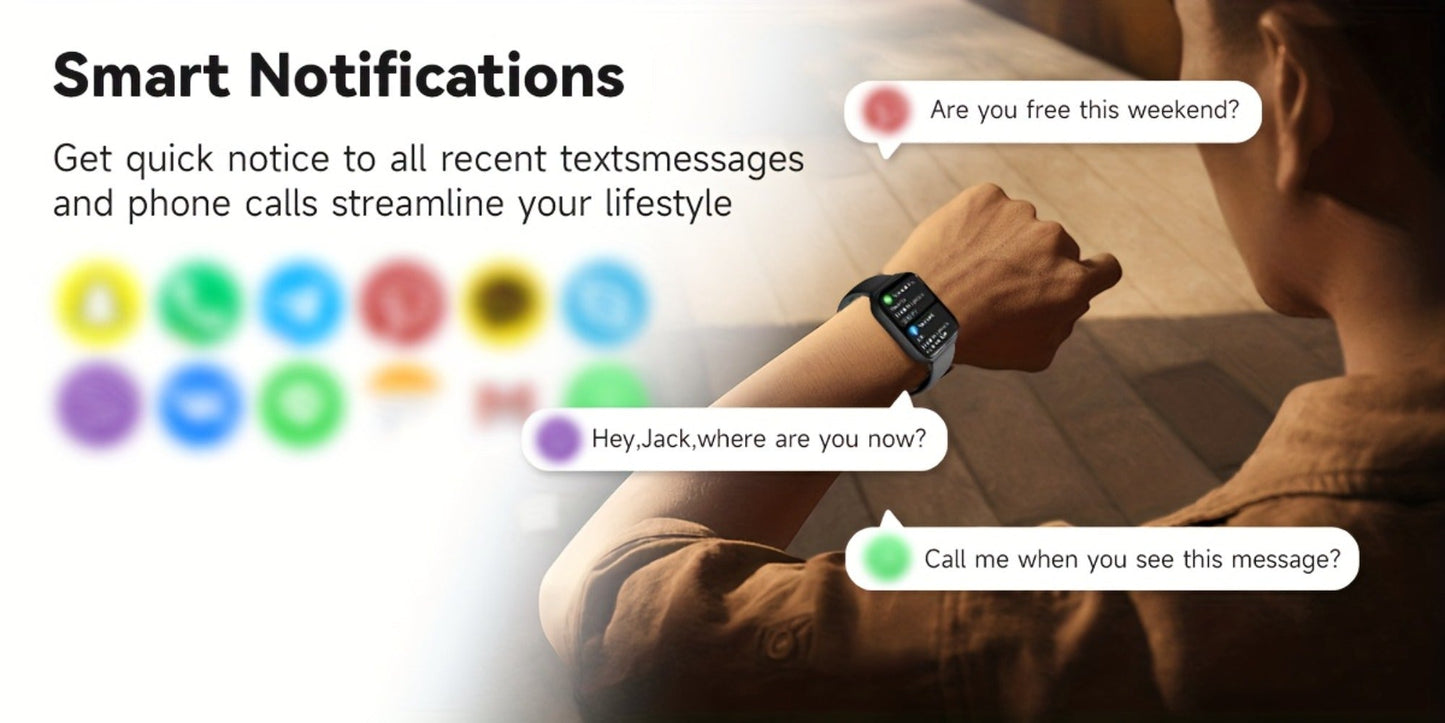 Smartwatch with Alexa Built-in FAWEIO 1.95" Large Display, Wireless Calling, 100+ Sport Modes, Pedometer Heart Rate Sleep Blood