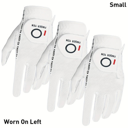 Wet Weather Golf Gloves Rain Grip 3-Pack for Men | Breathable Water-Resistant Golf Gloves for Left & Right Hand