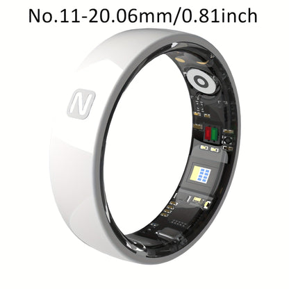 N-Style Smart Ring with Screenless Sensor Design, Charging Case, Black, Pink or White Finish and Sizes 7–13