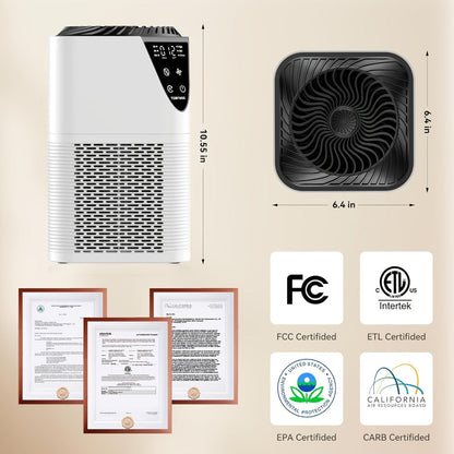 Air Purifier with H13 HEPA Filter, 1076 Sq Ft Coverage, 25dB Mode, Aroma Diffuser and Night Light