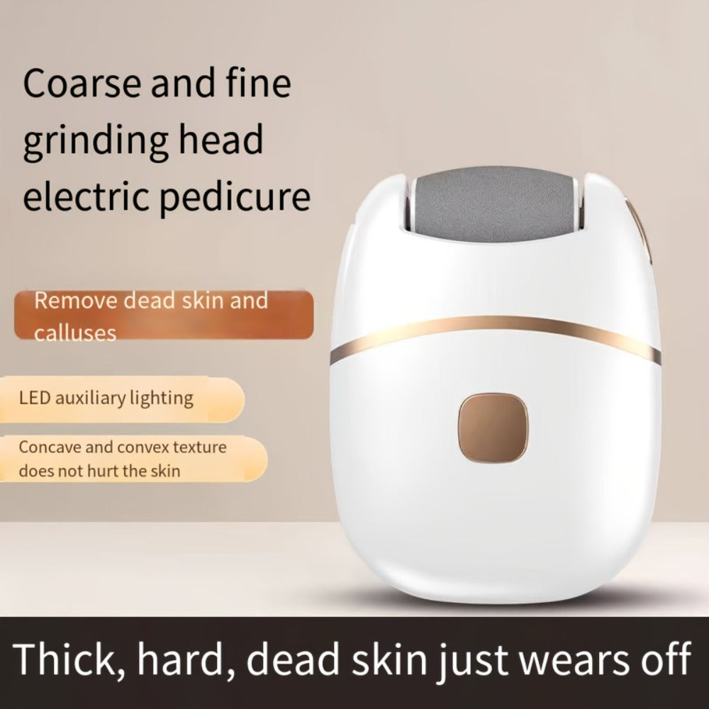 Electric Foot Scrubber Callus Remover 4 Polishing Heads Rechargeable – Automatic Dead Skin Remover Pedicure Tool for Smooth Soft Feet Heel