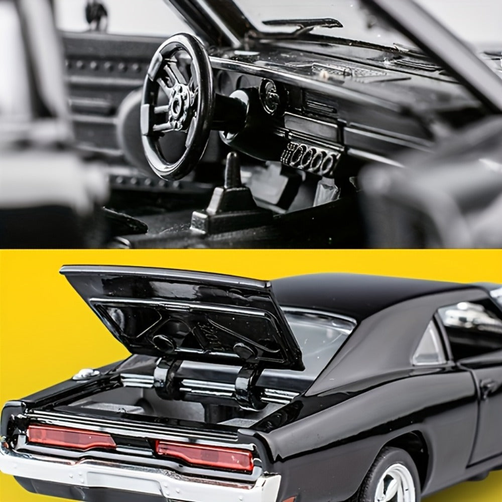 Dodge Challenger Diecast Model Car Zinc Alloy Collectible Static Replica, Highly Detailed Home & Office Decor