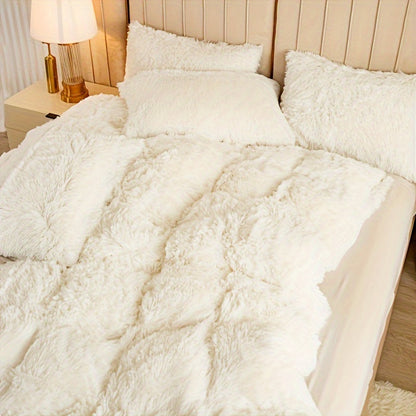 Plush Duvet Cover 100% Polyester Soft Warm Zipper Closure Cozy Bedroom Bedding Twin Full Queen King Solid Tie Dye 14 Colors for Bedroom
