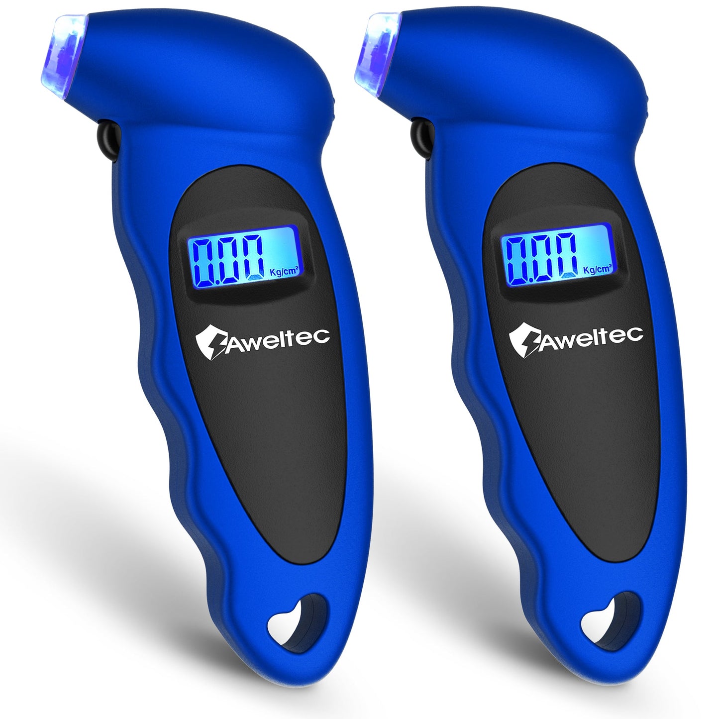 Digital Tire Pressure Gauge 2-Pack 150 PSI – Backlit LCD, 4 Modes PSI/Bar/KPA/Kgf, Non-Slip Grip for Car, Truck, Motorcycle & Bicycle