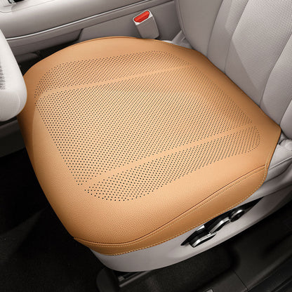 Perforated Car Seat Cushion Single Pad with 45 x 55cm Size and Black, White, Orange or Brown Color Options