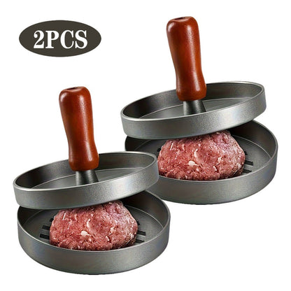 Burger Press Patty Maker 2-Pack, Non-Stick Hamburger Press Mold for Beef, Chicken, Fish & Poultry, Heavy-Duty Round Patty Maker