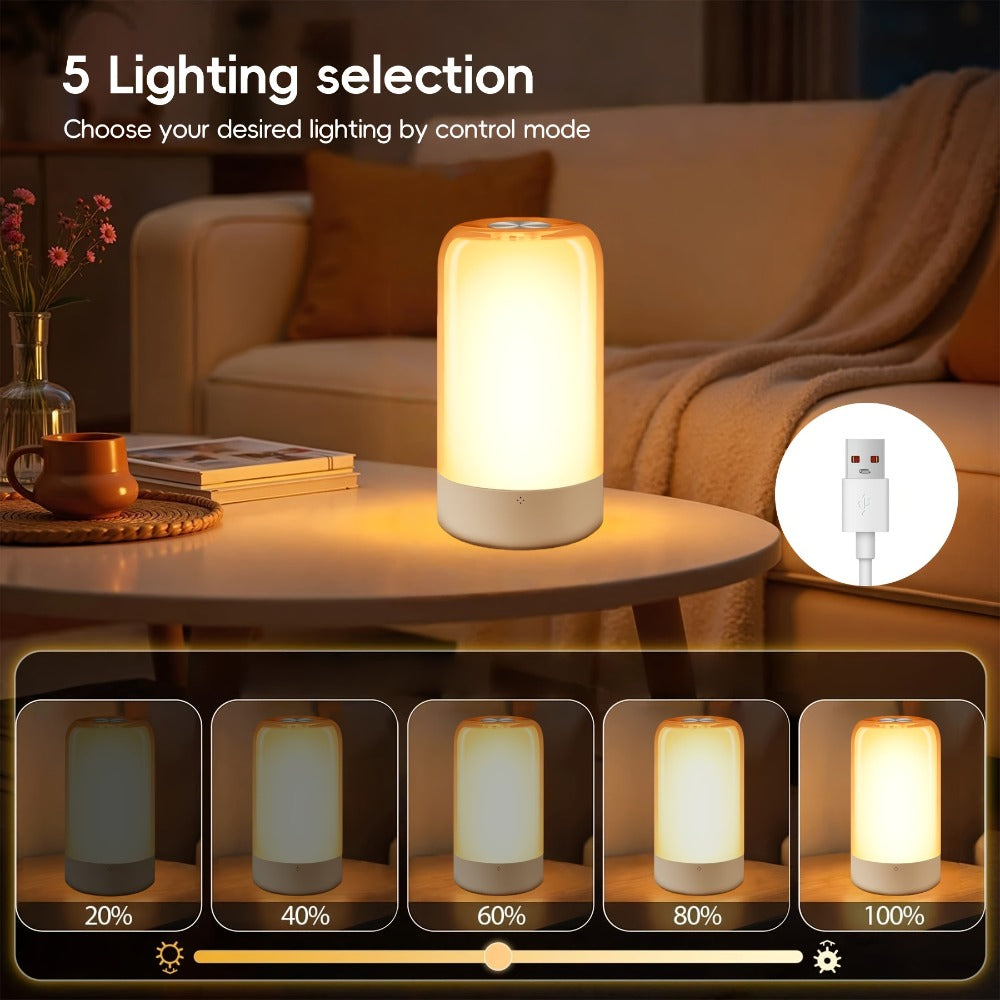 RGB Night Light Touch Control Bedside Lamp 13 Colors 3-Level Dimming LED Desk Lamp for Entryways, Bedrooms and Living Spaces