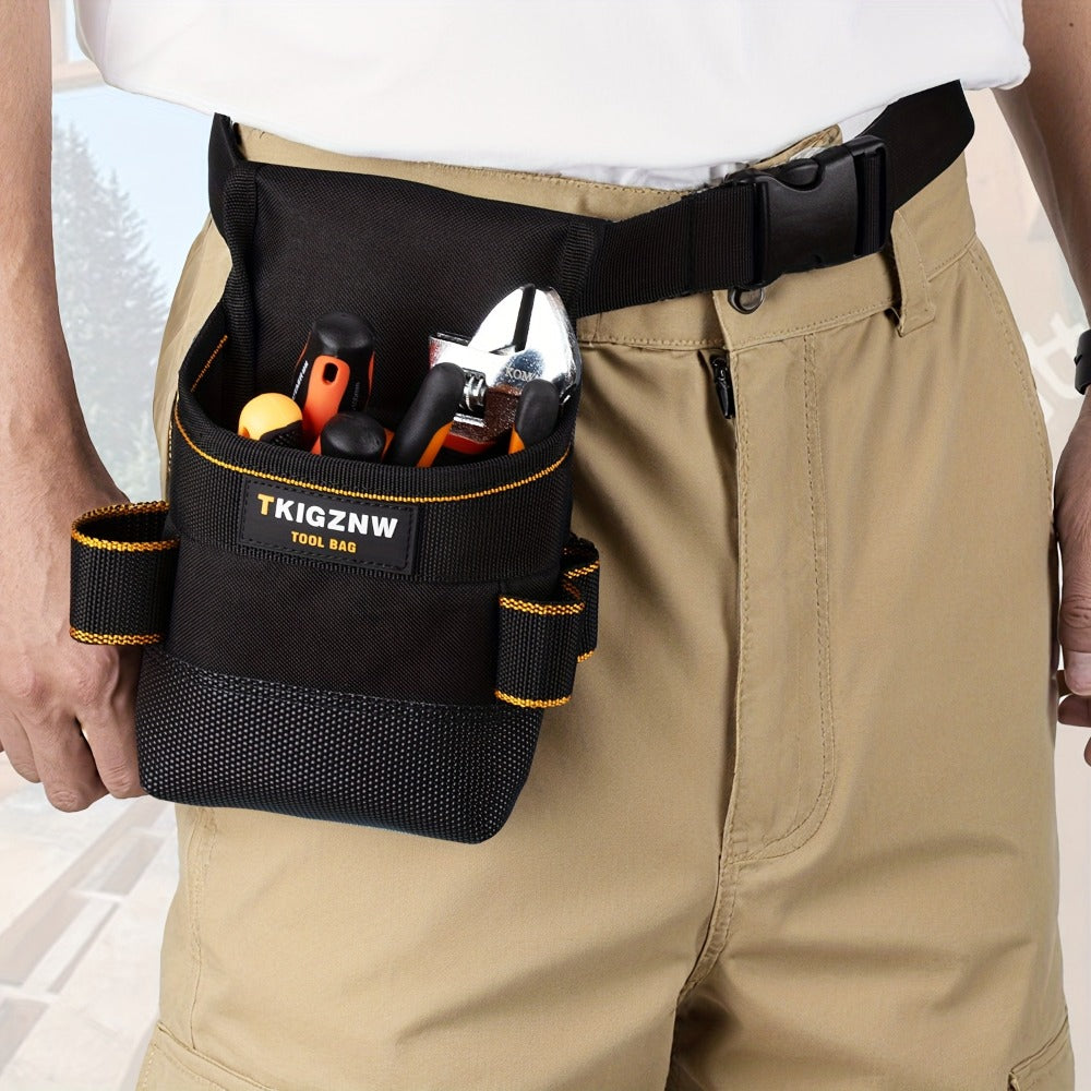 Tool Belt Pouch Heavy Duty Electrician | Adjustable Strap Multi-Compartment Organizer with Zipper | Professional Tool Bag for Plumbers