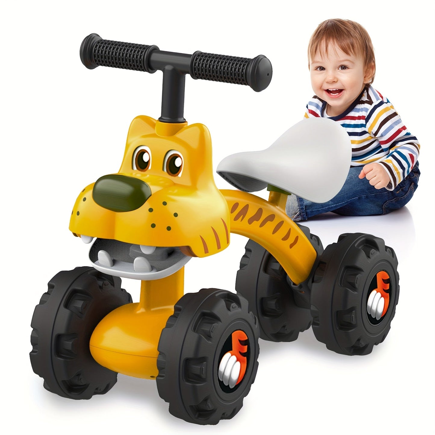 Baby Balance Bike 4 Wheels for Toddlers Ages 10+ Months Animal Design with the Listed Color, Size or Set Options for Everyday Use